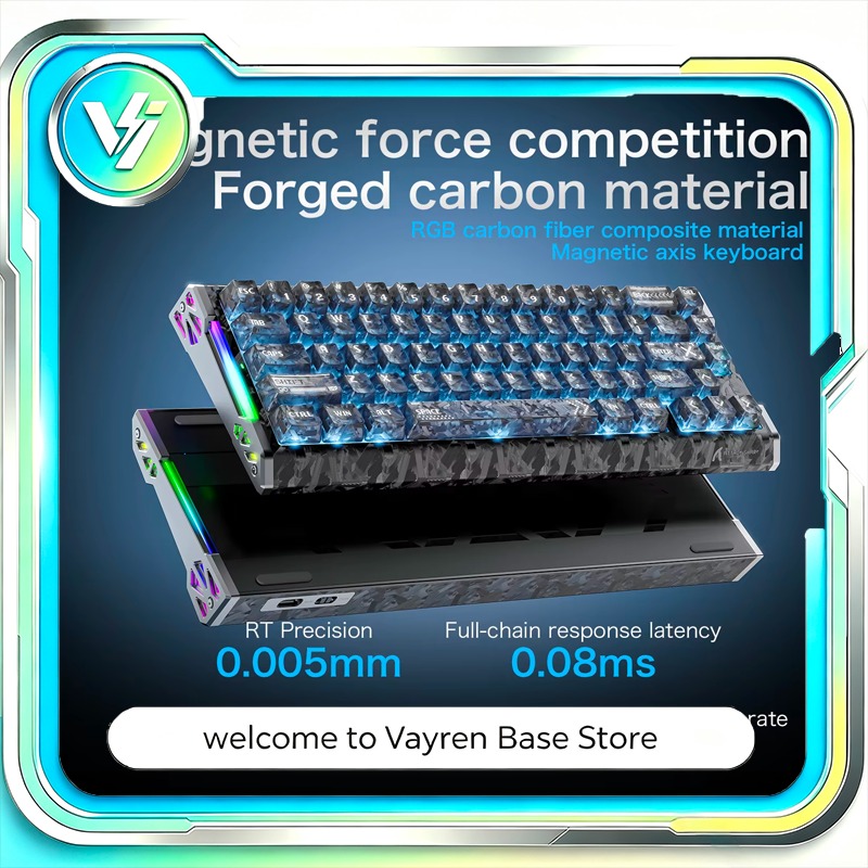 Pc Gaming Gigabyte - Attack Shark für R86 HE Carbon-Faser-Magnetachsen-Tastatur