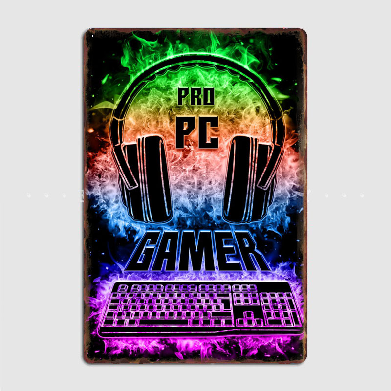 Pc Gaming Club - PC Gaming Schild Vintage Retro Poster