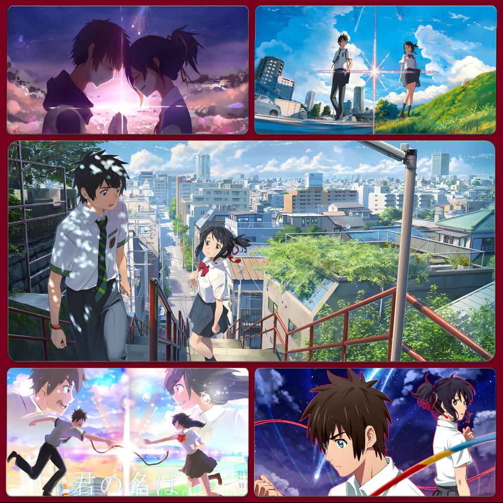 Pc Gaming Names - Süßes, romantisches Anime-Mauspad „Y-Your Name“, großes