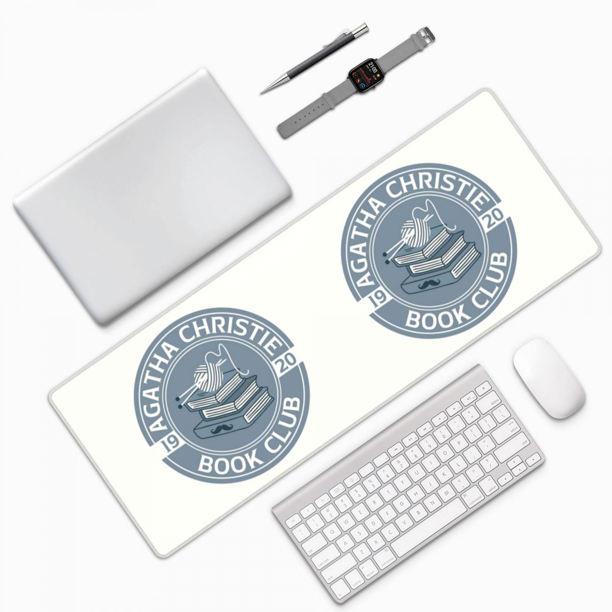 Pc Gaming Club - Agatha Christie Book Club Großes Mauspad,