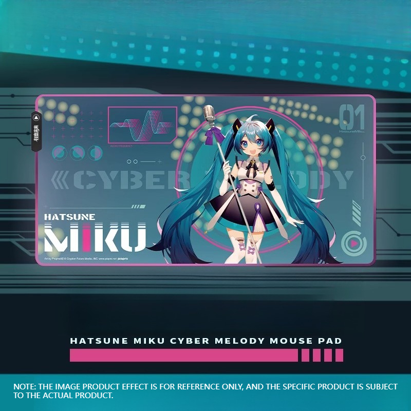 Pc Gaming Hatsune Miku - Hatsune Miku beleuchtete Gaming-Matte – Massives