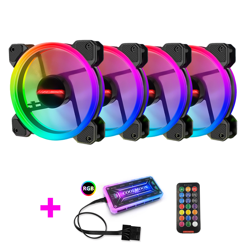 Pc Gaming Rgb - Coolmoon Gehäuselüfter PC-Kühlung RGB-Lüfter mit IR-Fernbedienung