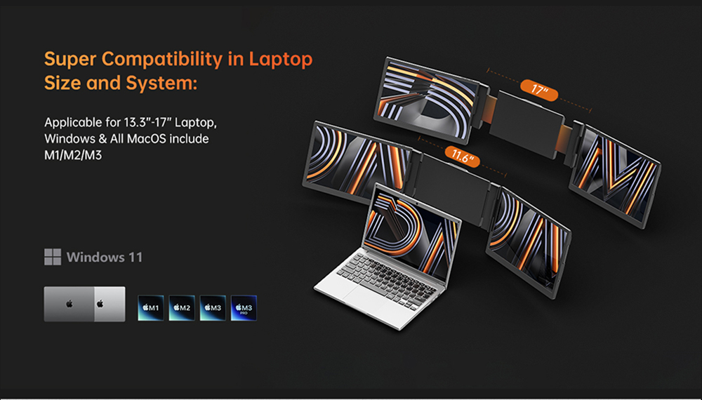 Pc Gaming Portable - 13-14 Zoll PC Dual-Screen LCD-Computer 3-Display