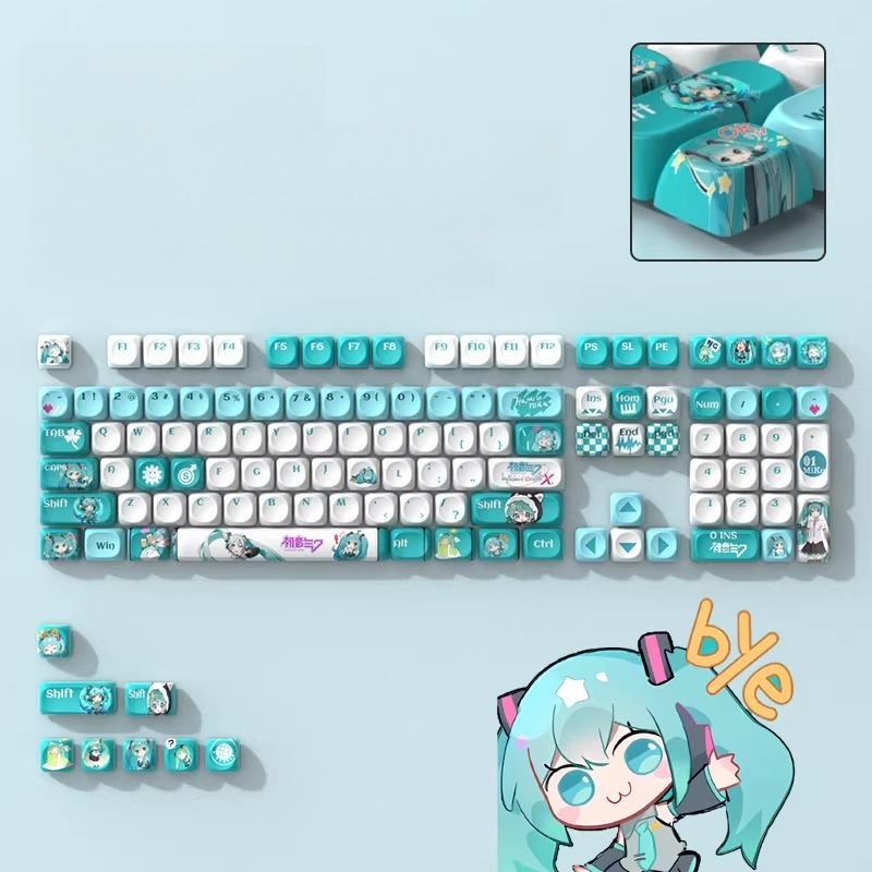 Pc Gaming Hatsune Miku - Anime Mechanische Tastatur Tastenkappe Kawaii Hatsune