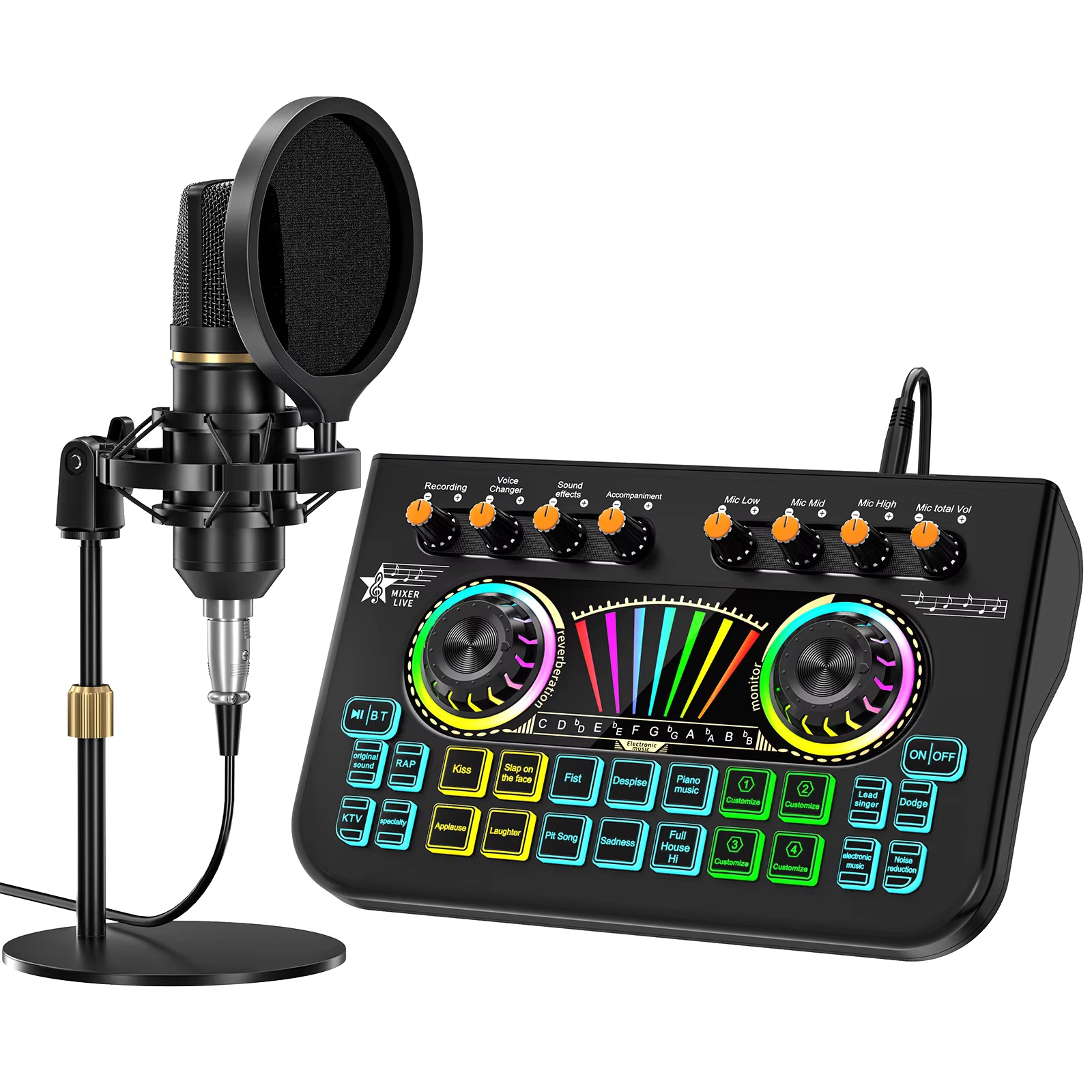 Pc Gaming Fullset - Tenlamp X3 BM800 Podcast-Mikrofon-Set mit 3,5-mm-Kondensatormikrofon,