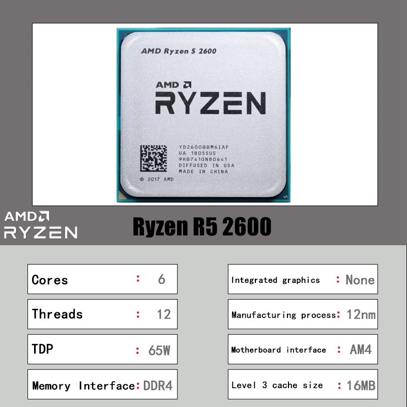 AMD Ryzen 5 2600 R5 2600 3,4GH – Pc Gaming Ryzen 5 Bewertung und Preis