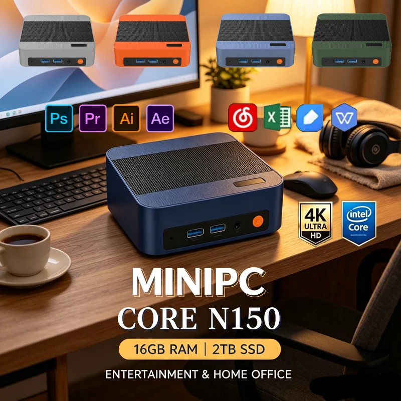 Mehrfarbiger Mini-PC Intel N15 – Pc Gaming Editing Bewertung und Preis