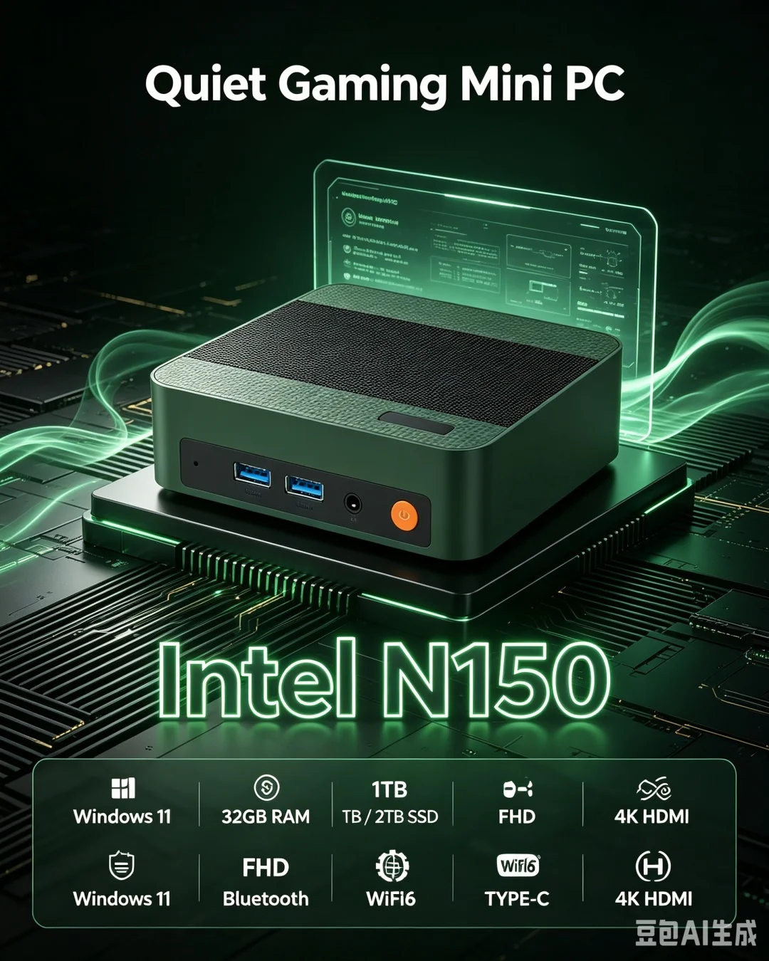 Mehrfarbiger Mini-PC Intel N15 – Pc Gaming Editing Bewertung und Preis