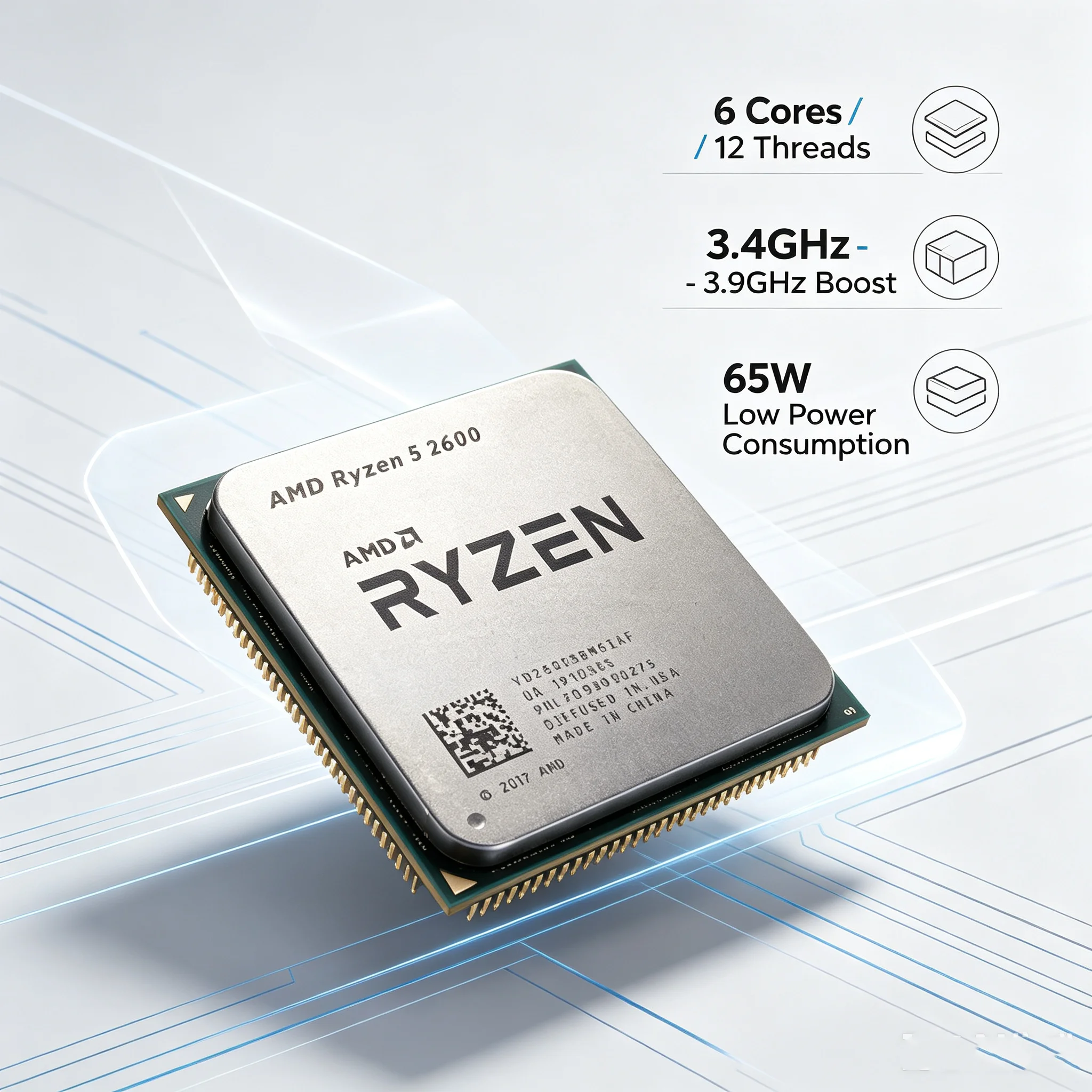 AMD Ryzen 5 2600 6-Kern 12-Thr – Pc Gaming Ryzen 5 Bewertung und Preis