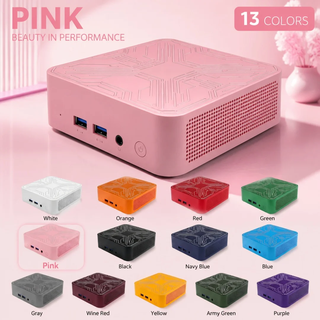 Roter, farbenfroher Mini-PC In – Pc Gaming Editing Bewertung und Preis