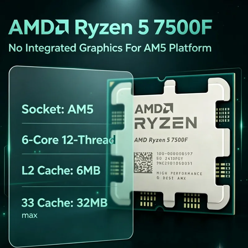 AMD Ryzen 5 7500F 6C12T Deskto – Pc Gaming Ryzen 5 Bewertung und Preis